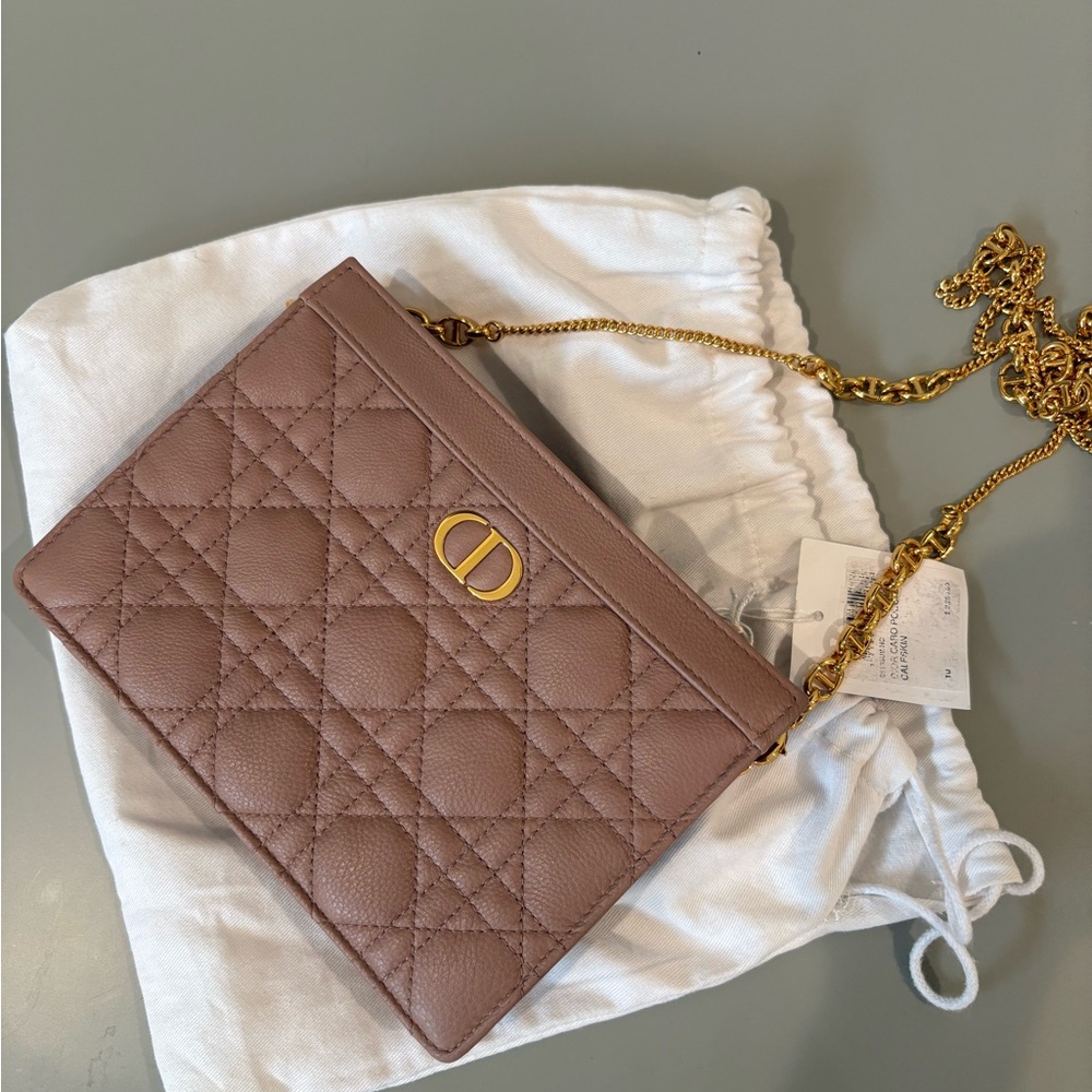 Dior Caro Quilted Bag w/ Chain